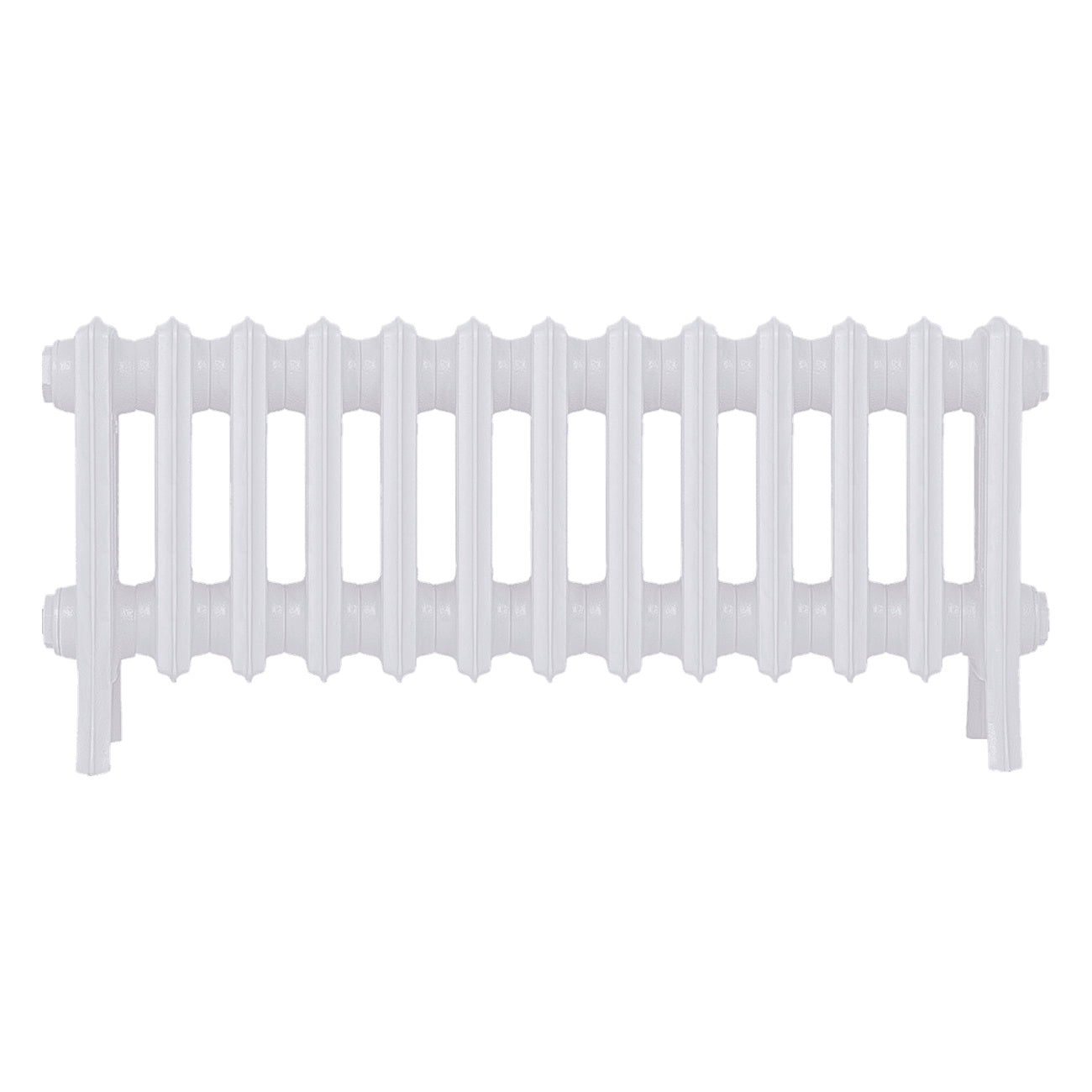 Grace - Ceramic White Cast Iron Column Radiator H300mm x W817mm 4 Column - Wall Hung