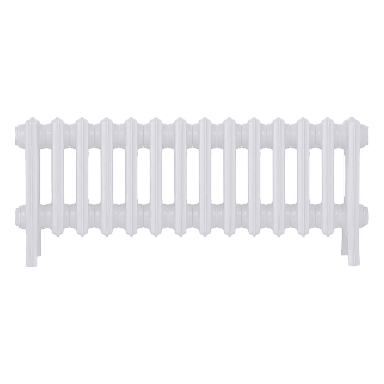 Grace - Ceramic White Cast Iron Column Radiator H300mm x W877mm 4 Column - Wall Hung
