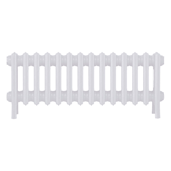 Grace - Ceramic White Cast Iron Column Radiator H300mm x W877mm 4 Column - Wall Hung