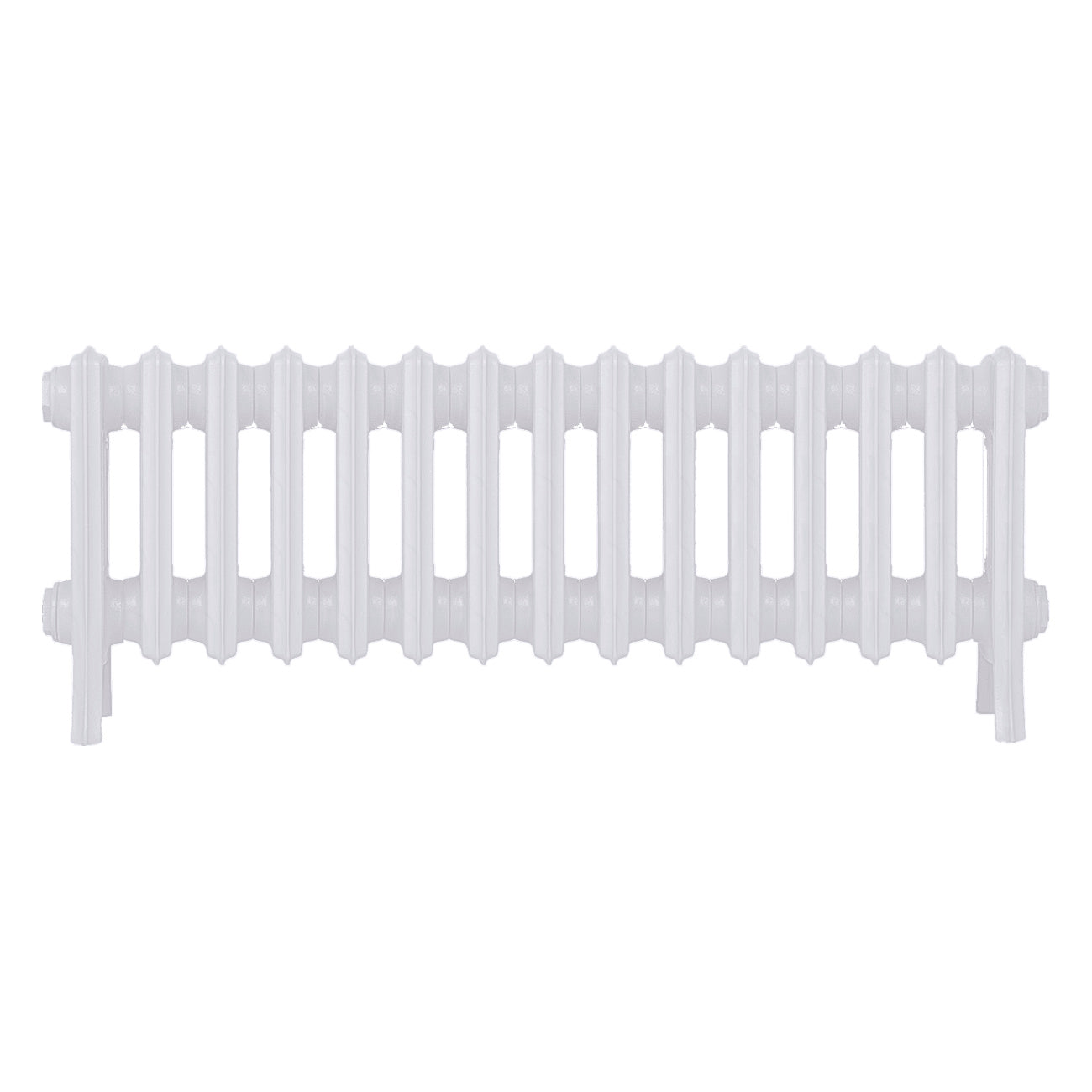 Grace - Ceramic White Cast Iron Column Radiator H350mm x W938mm 4 Column - Floor Standing