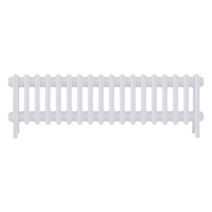 Grace - Ceramic White Cast Iron Column Radiator H350mm x W1119mm 4 Column - Floor Standing