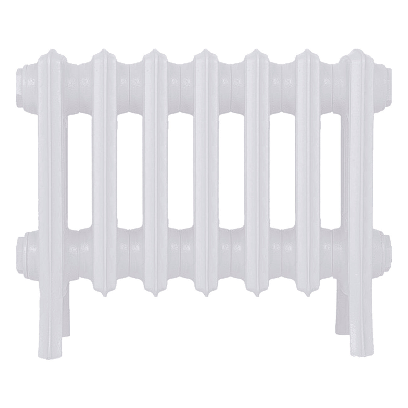 Grace - Ceramic White Cast Iron Column Radiator H350mm x W454mm 4 Column - Floor Standing