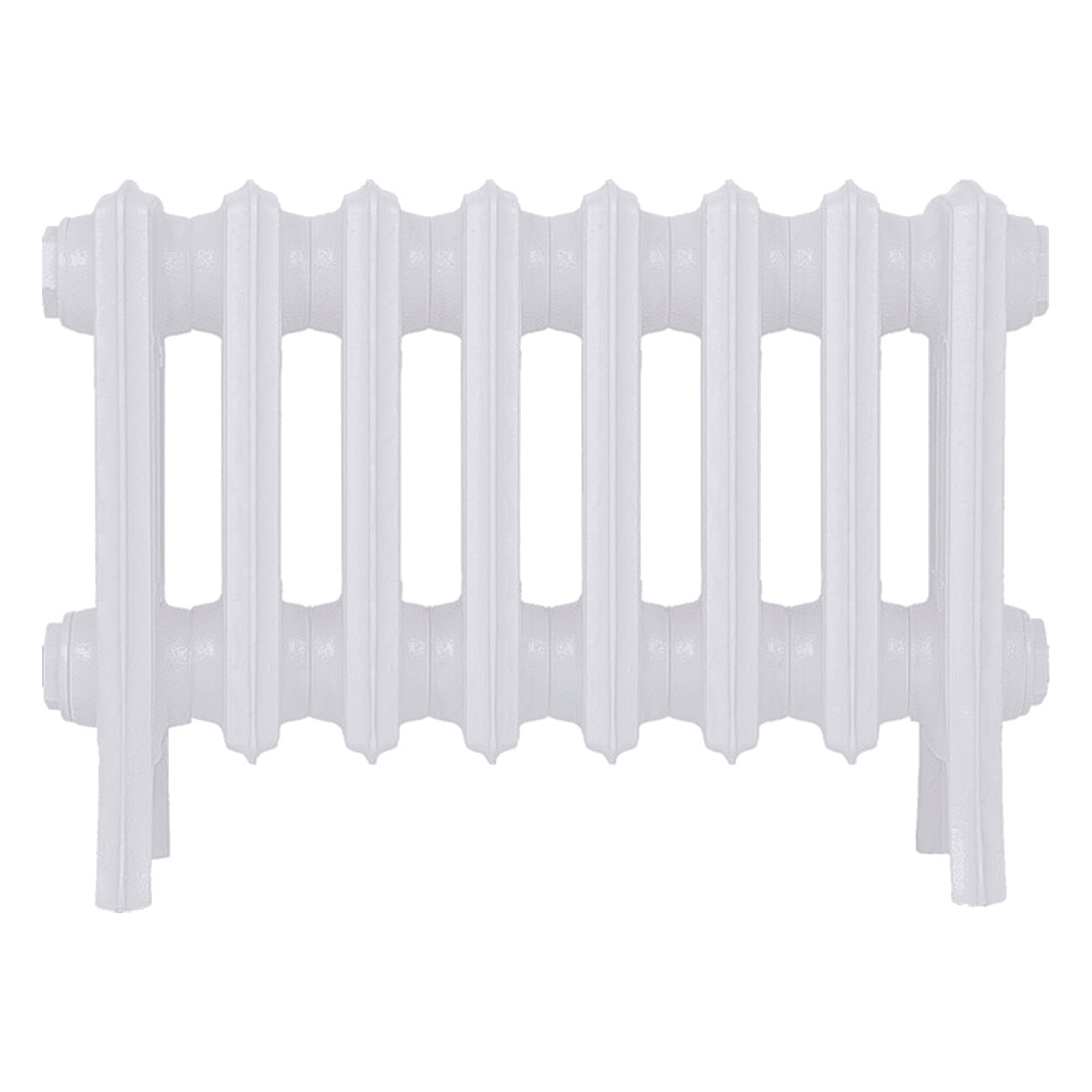 Grace - Ceramic White Cast Iron Column Radiator H300mm x W514mm 4 Column - Wall Hung