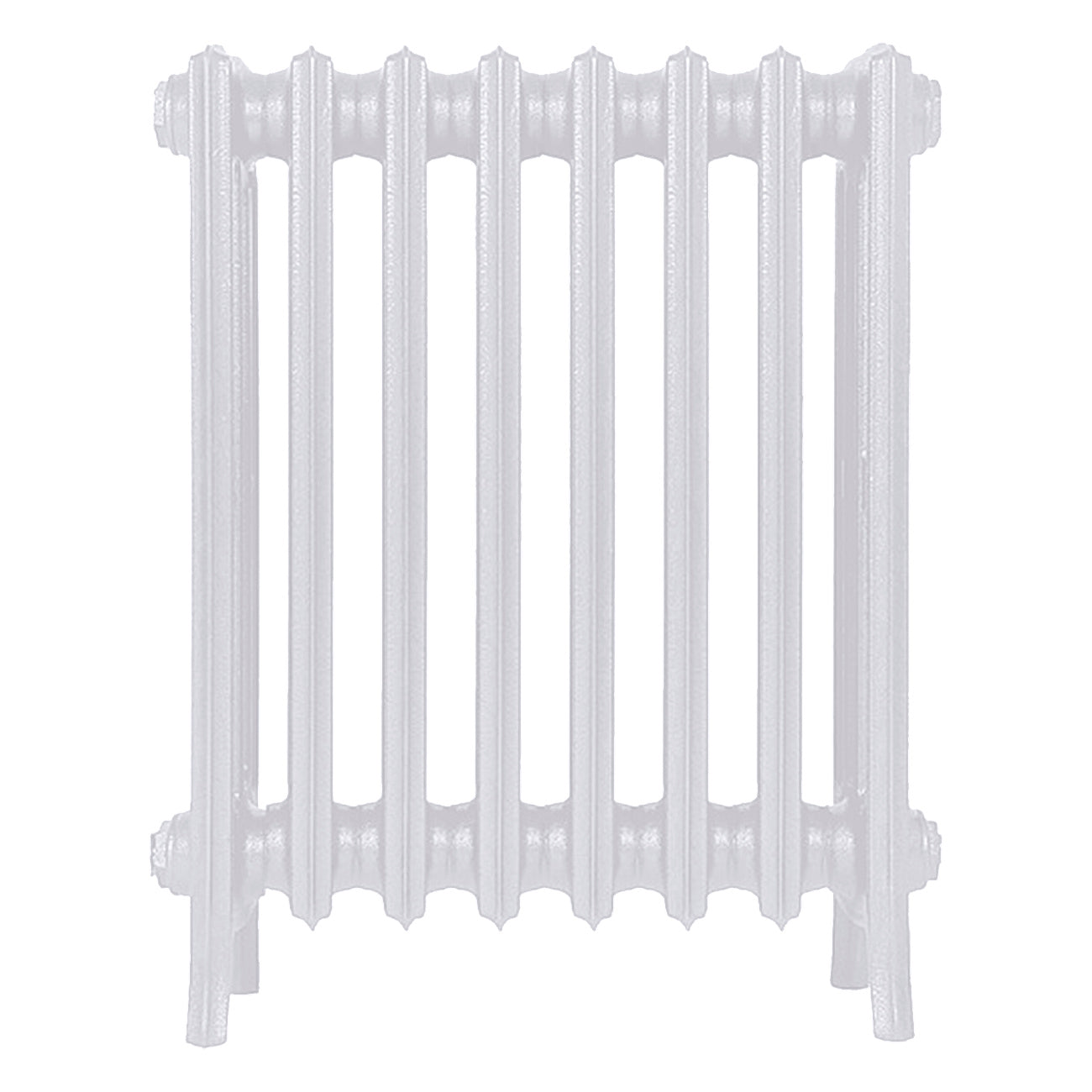 Grace - Ceramic White Cast Iron Column Radiator H600mm x W514mm 4 Column - Wall Hung