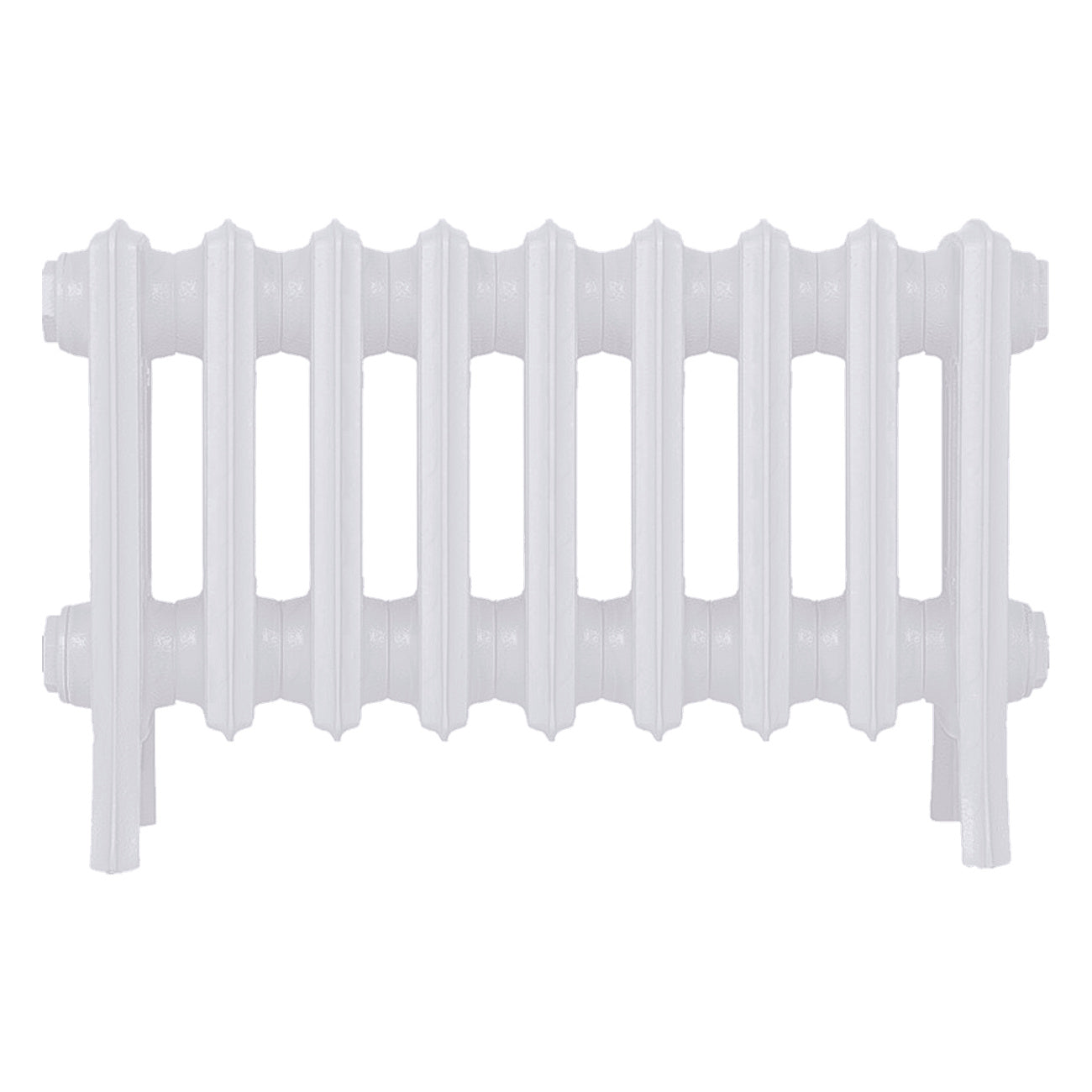 Grace - Ceramic White Cast Iron Column Radiator H300mm x W575mm 4 Column - Wall Hung