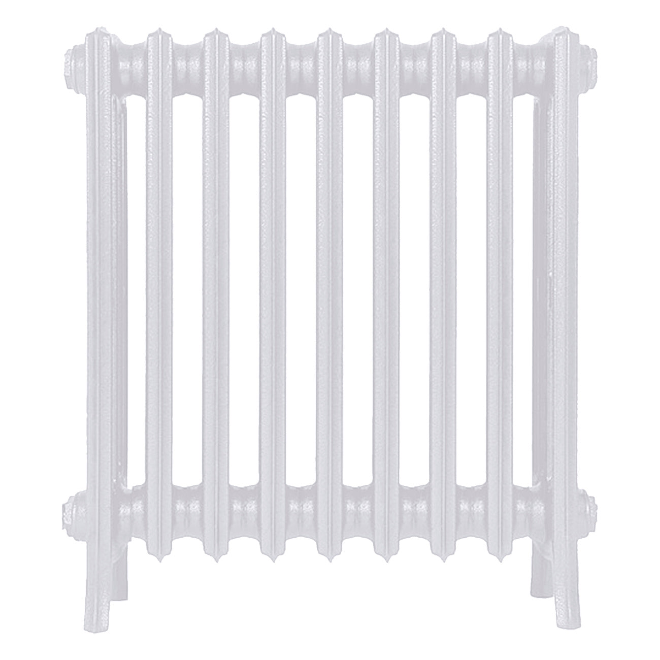 Grace - Ceramic White Cast Iron Column Radiator H650mm x W575mm 4 Column - Floor Standing