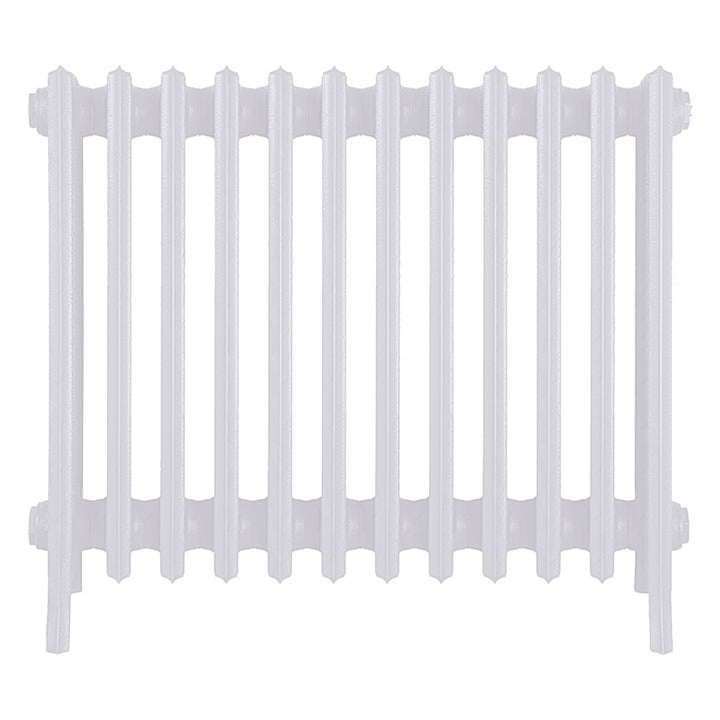 Grace - Ceramic White Cast Iron Column Radiator H650mm x W756mm 6 Column - Floor Standing