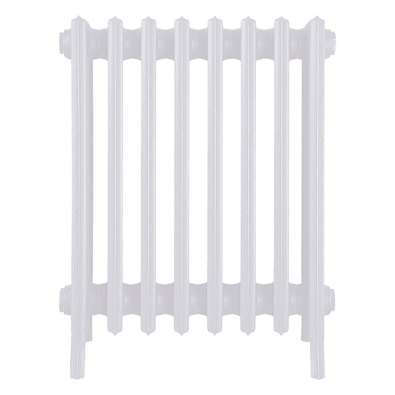 Grace - Ceramic White Cast Iron Column Radiator H650mm x W514mm 6 Column - Floor Standing
