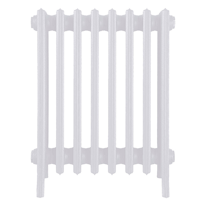 Grace - Ceramic White Cast Iron Column Radiator H650mm x W514mm 6 Column - Floor Standing