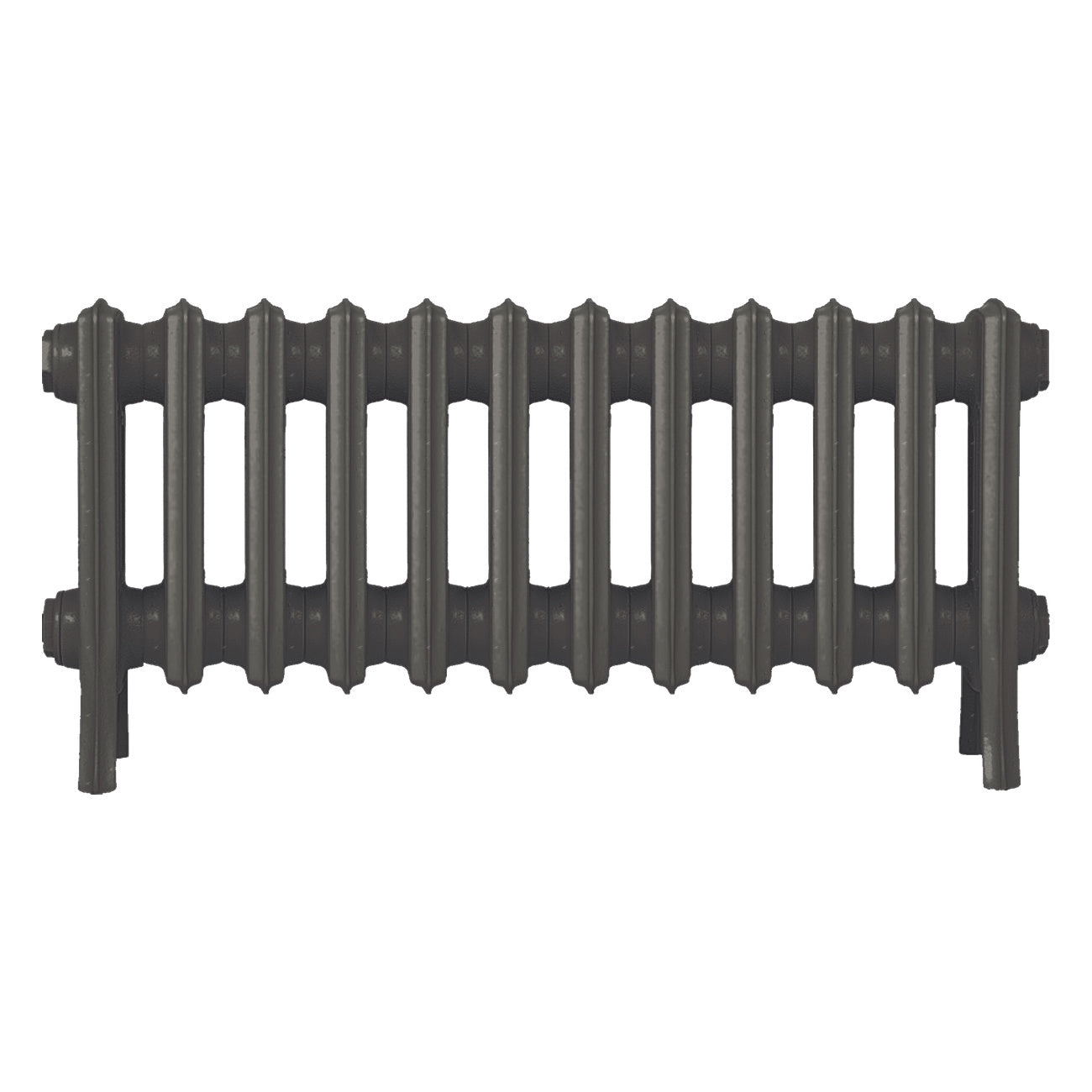 Grace - Grey Bronze Cast Iron Column Radiator H350mm x W756mm 4 Column - Floor Standing