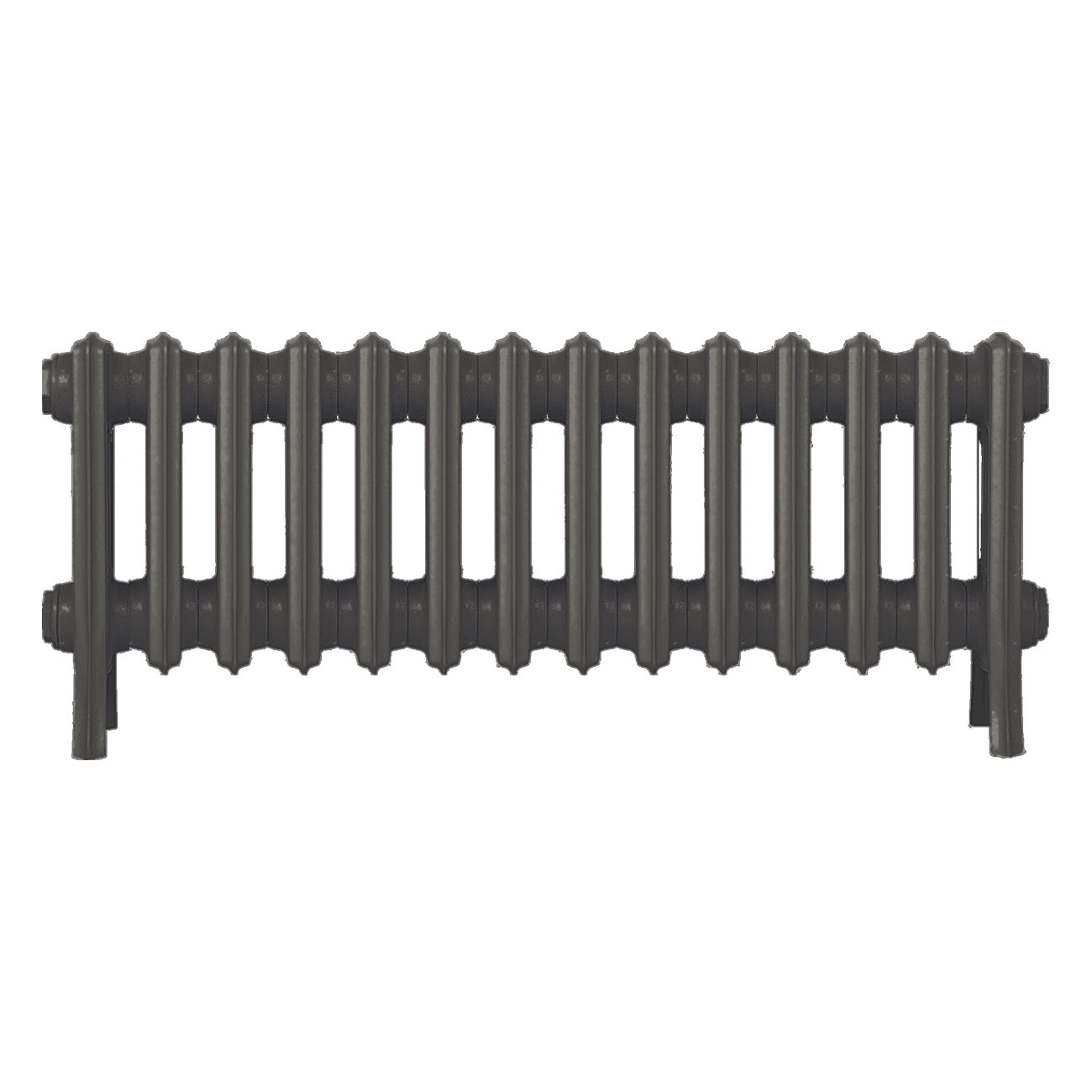 Grace - Grey Bronze Cast Iron Column Radiator H300mm x W877mm 4 Column - Wall Hung