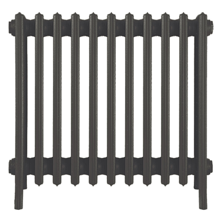 Grace - Grey Bronze Cast Iron Column Radiator H600mm x W696mm 6 Column - Wall Hung