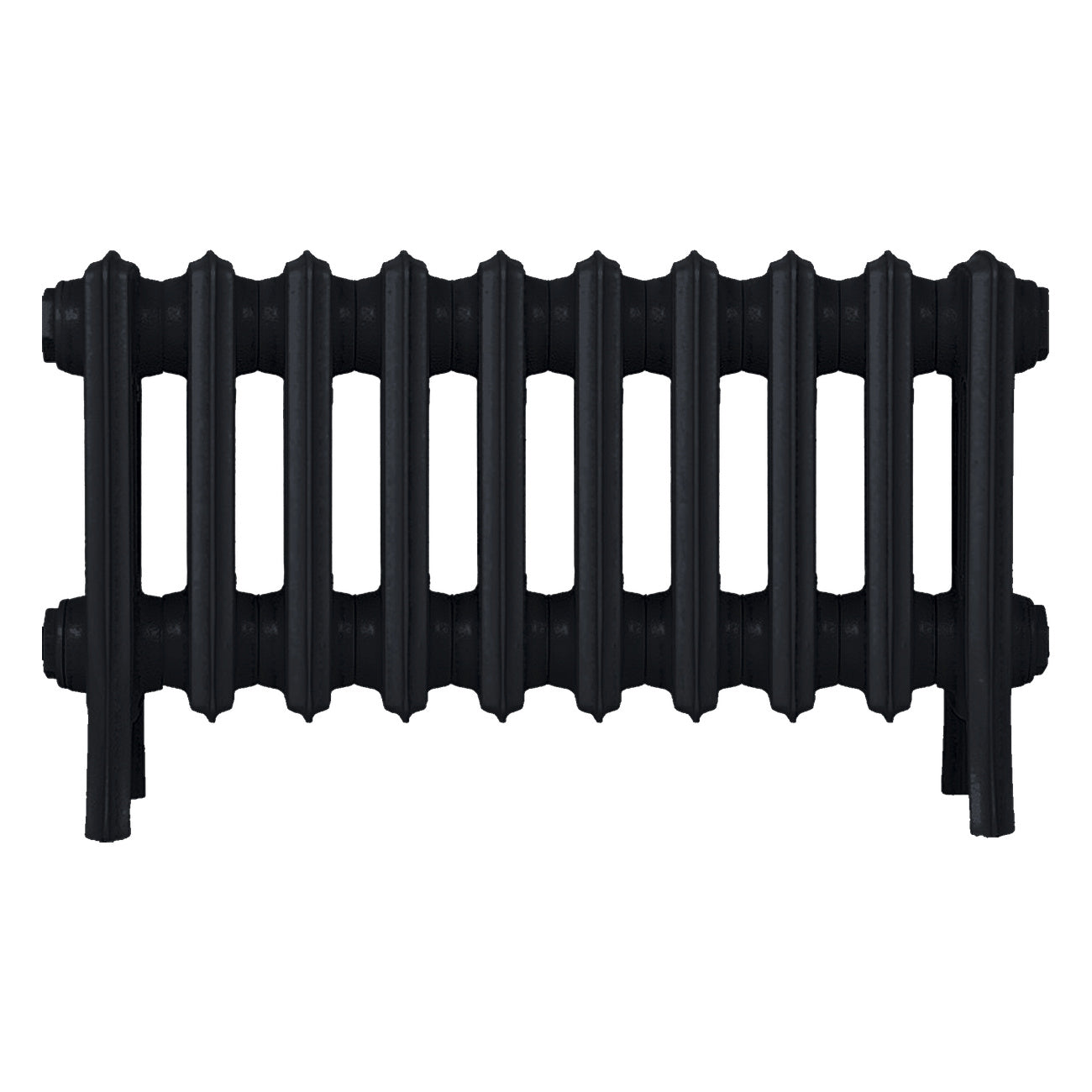 Grace - Matt Black Cast Iron Column Radiator H350mm x W635mm 4 Column - Floor Standing