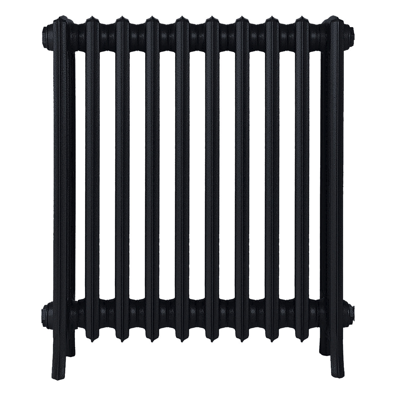 Grace - Matt Black Cast Iron Column Radiator H700mm x W635mm 4 Column - Wall Hung