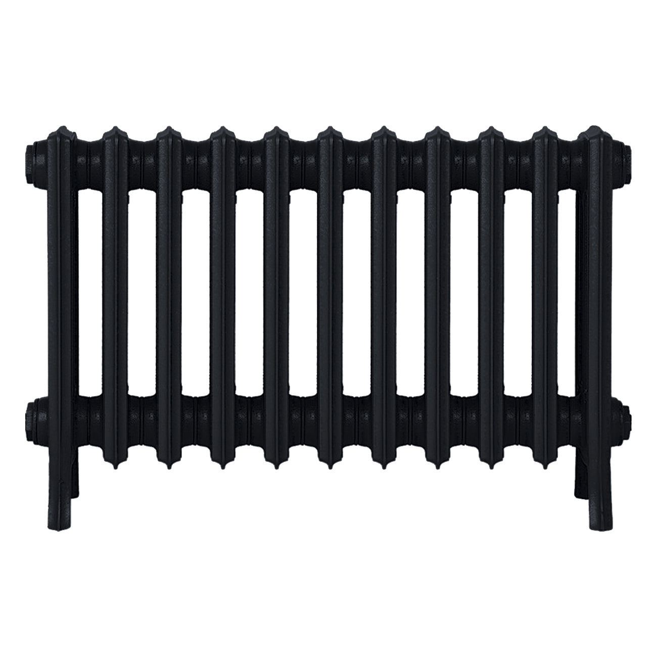 Grace - Matt Black Cast Iron Column Radiator H450mm x W696mm 4 Column - Wall Hung