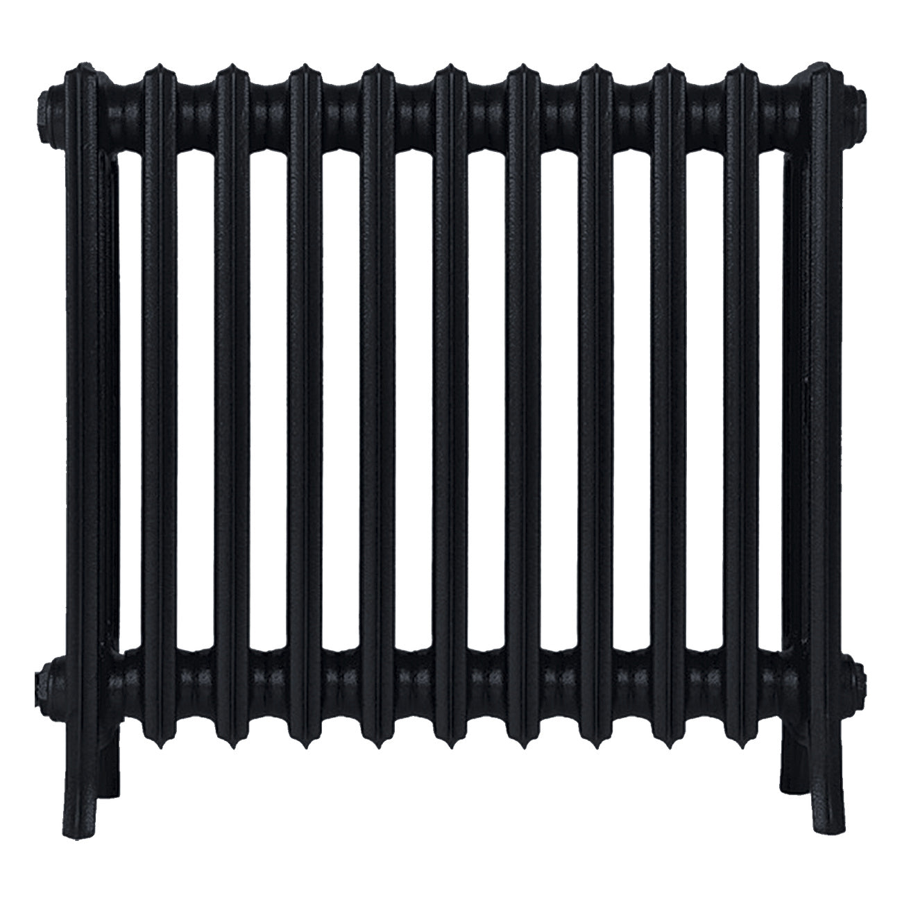 Grace - Matt Black Cast Iron Column Radiator H650mm x W696mm 4 Column - Floor Standing