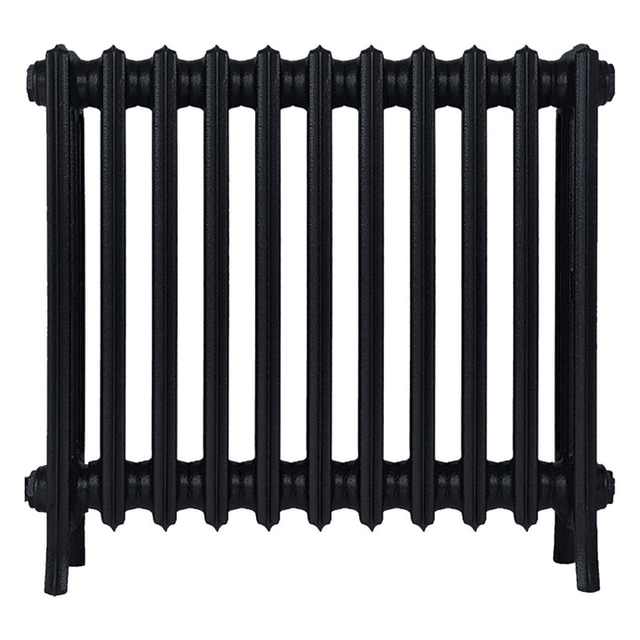 Grace - Matt Black Cast Iron Column Radiator H650mm x W696mm 4 Column - Floor Standing