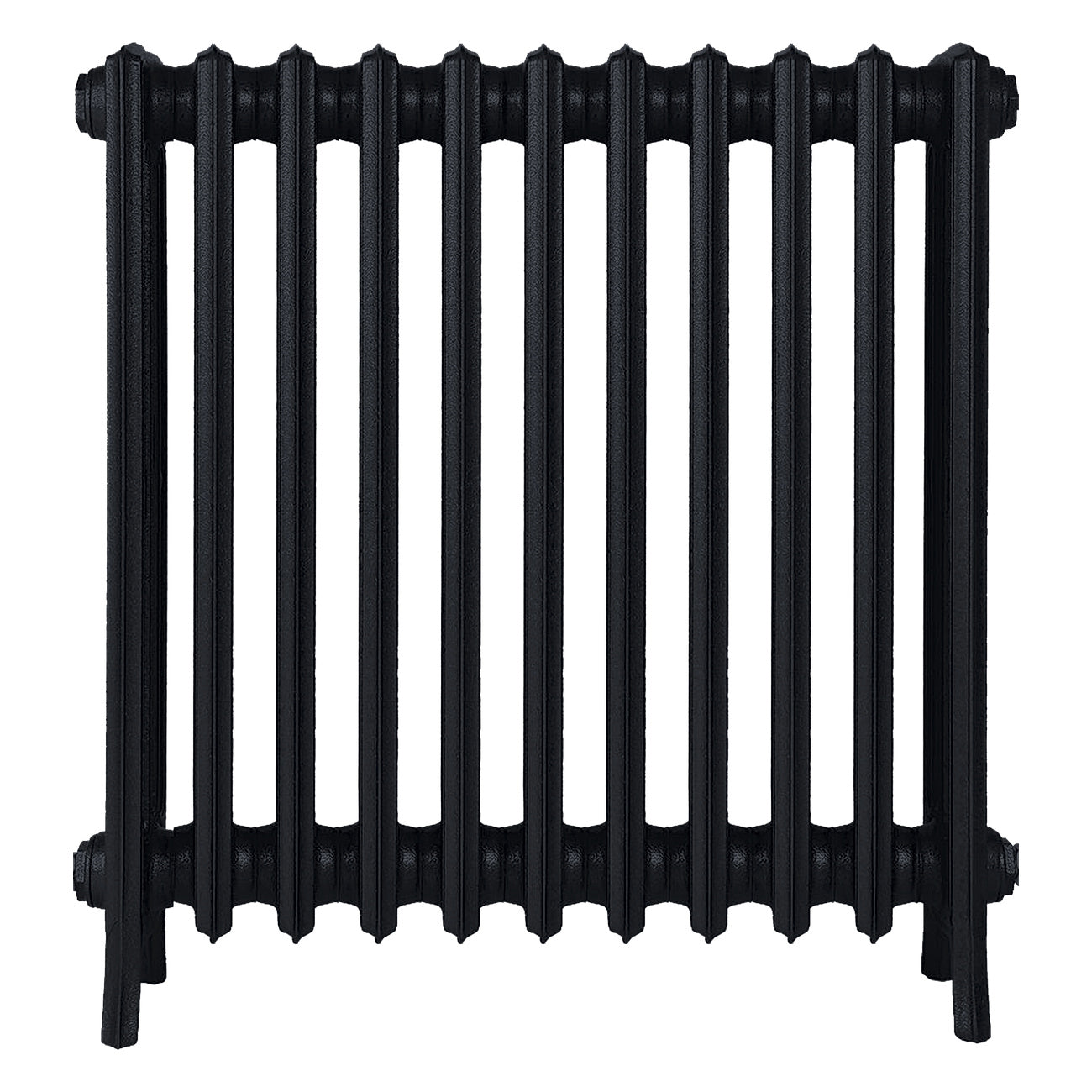Grace - Matt Black Cast Iron Column Radiator H700mm x W696mm 4 Column - Wall Hung
