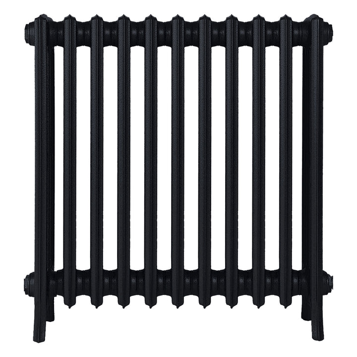 Grace - Matt Black Cast Iron Column Radiator H700mm x W696mm 4 Column - Wall Hung