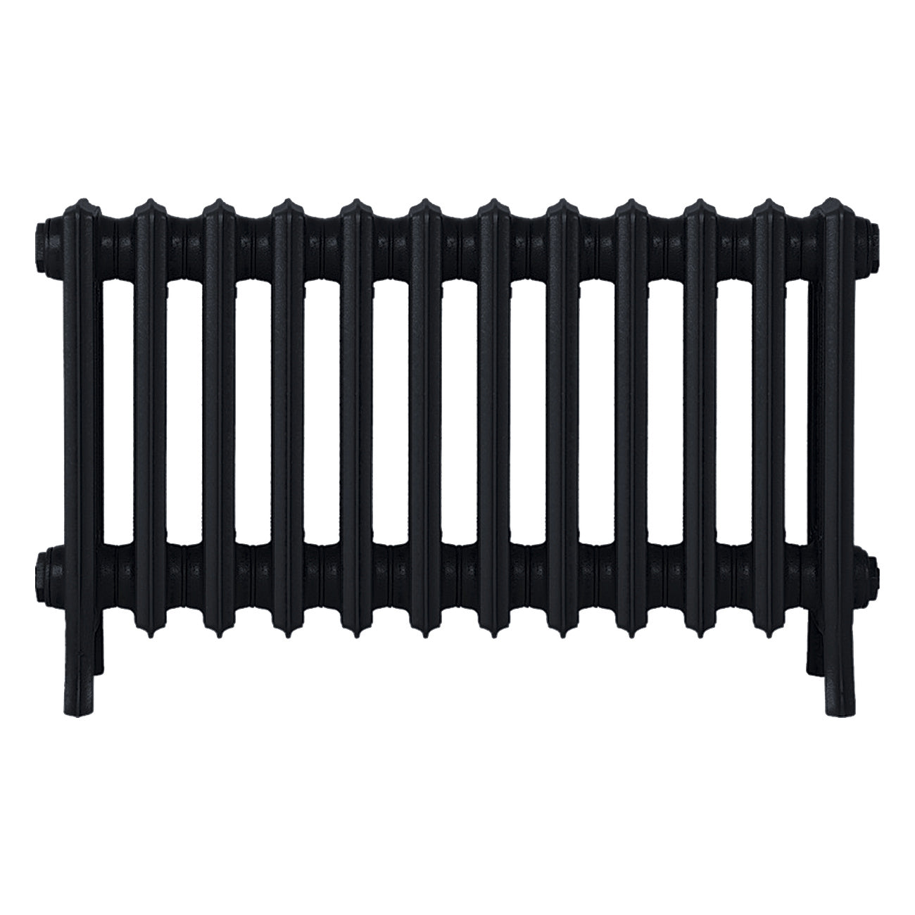 Grace - Matt Black Cast Iron Column Radiator H450mm x W756mm 4 Column - Wall Hung