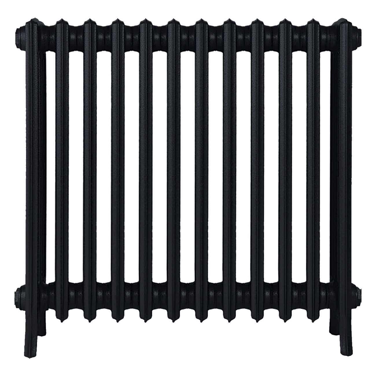 Grace - Matt Black Cast Iron Column Radiator H700mm x W756mm 4 Column - Wall Hung