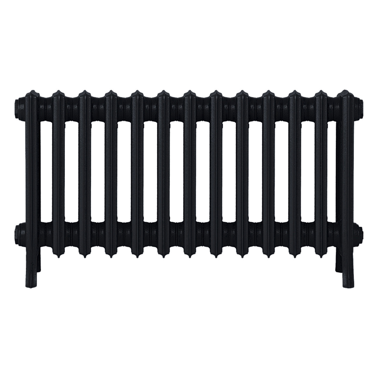 Grace - Matt Black Cast Iron Column Radiator H450mm x W817mm 4 Column - Wall Hung