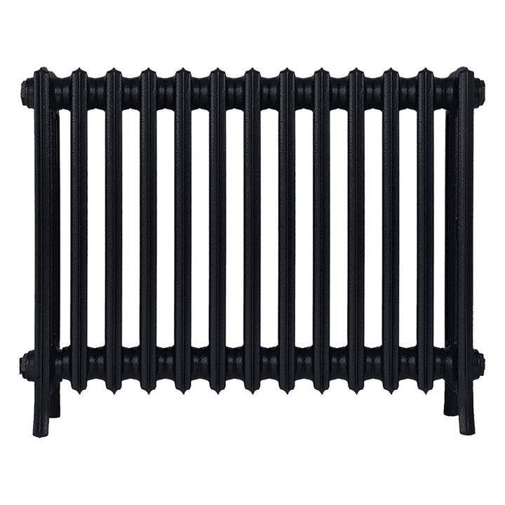 Grace - Matt Black Cast Iron Column Radiator H650mm x W817mm 4 Column - Floor Standing