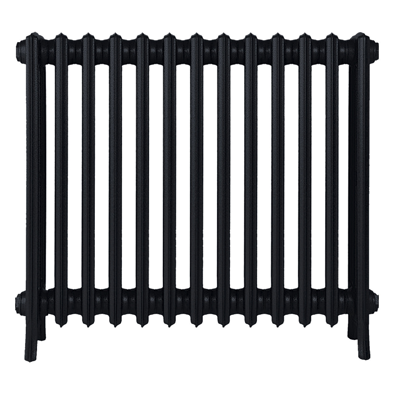 Grace - Matt Black Cast Iron Column Radiator H750mm x W817mm 4 Column - Floor Standing