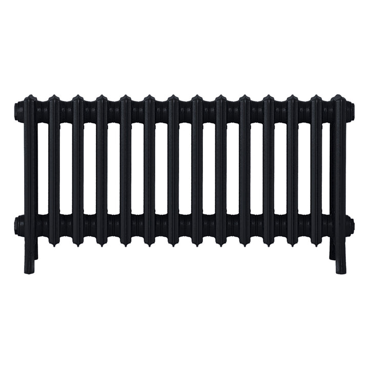 Grace - Matt Black Cast Iron Column Radiator H450mm x W877mm 4 Column - Wall Hung