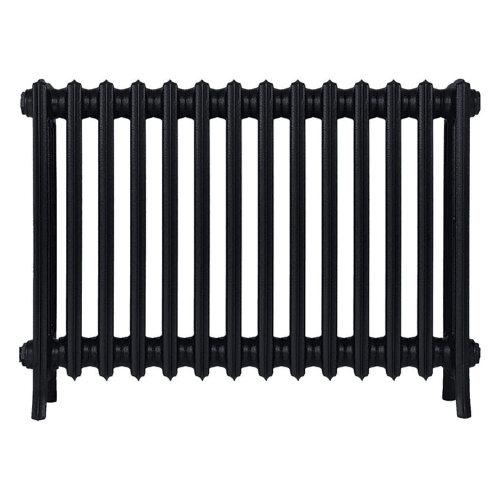 Grace - Matt Black Cast Iron Column Radiator H600mm x W877mm 4 Column - Wall Hung