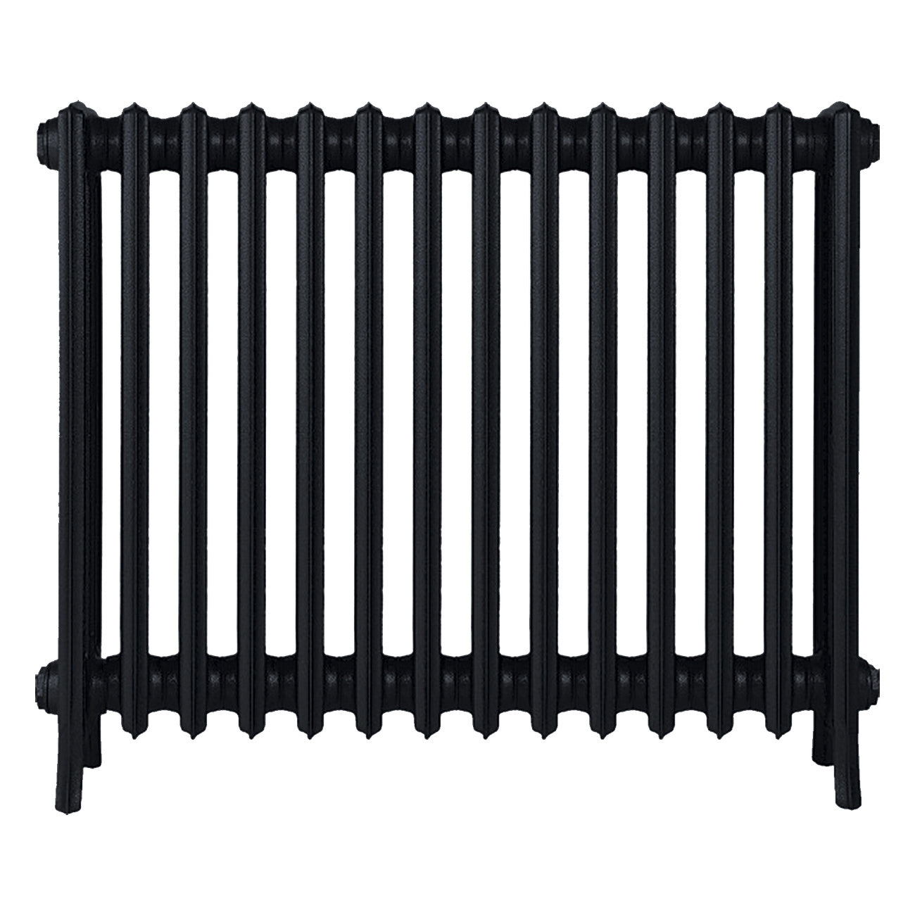 Grace - Matt Black Cast Iron Column Radiator H700mm x W877mm 4 Column - Wall Hung