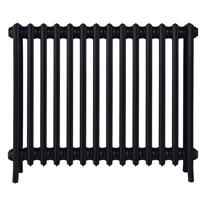 Grace - Matt Black Cast Iron Column Radiator H700mm x W877mm 4 Column - Wall Hung