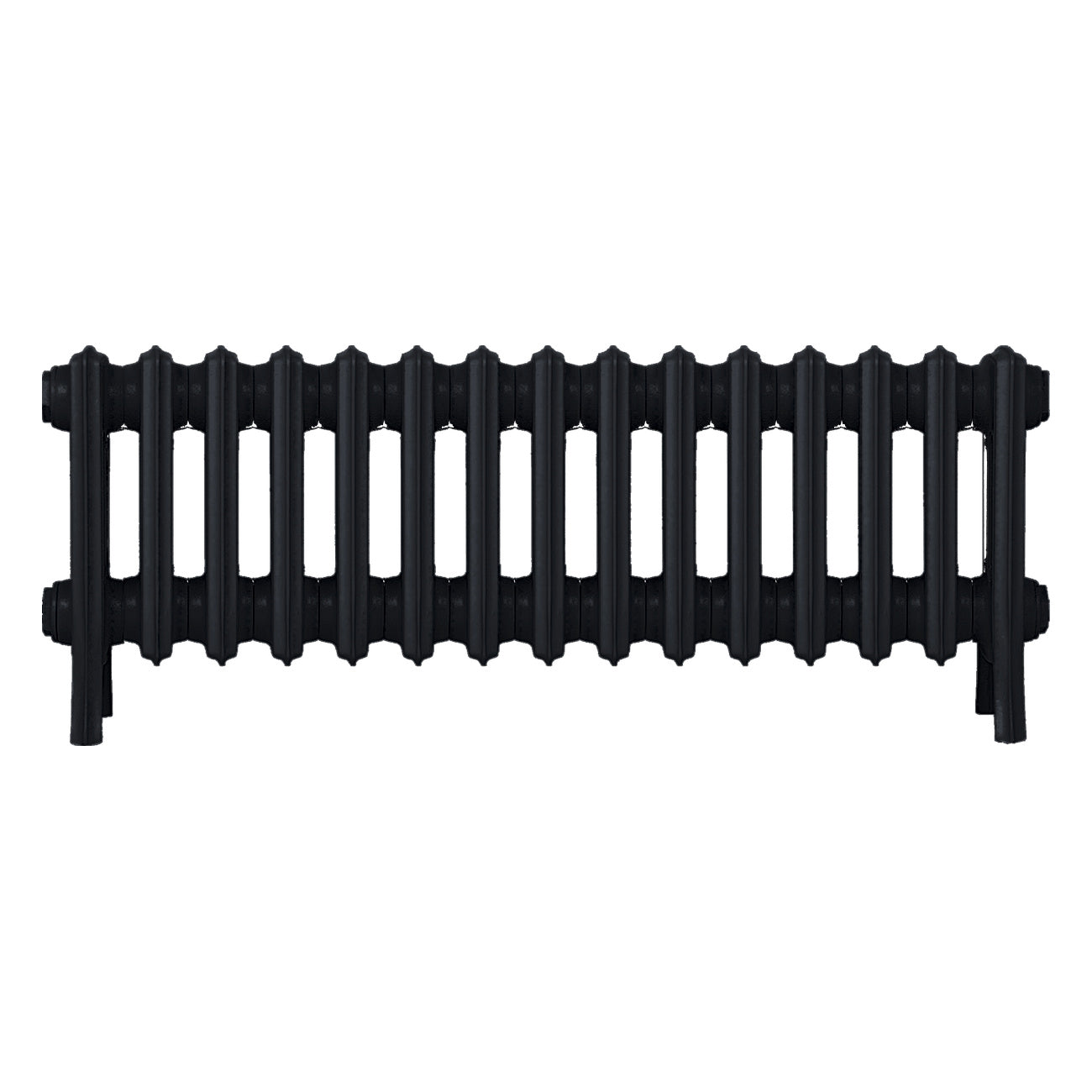 Grace - Matt Black Cast Iron Column Radiator H300mm x W938mm 4 Column - Wall Hung