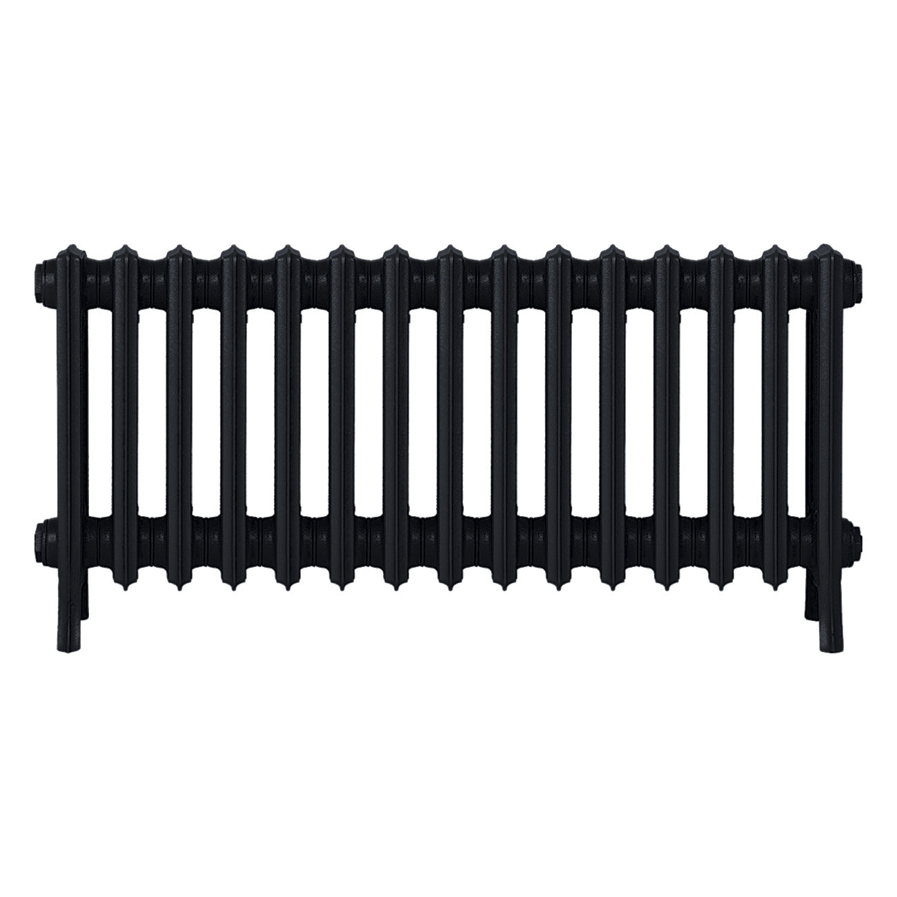 Grace - Matt Black Cast Iron Column Radiator H450mm x W938mm 4 Column - Wall Hung