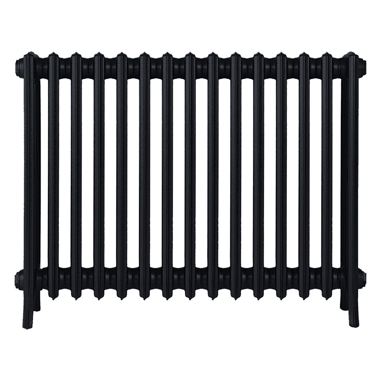 Grace - Matt Black Cast Iron Column Radiator H700mm x W938mm 4 Column - Wall Hung