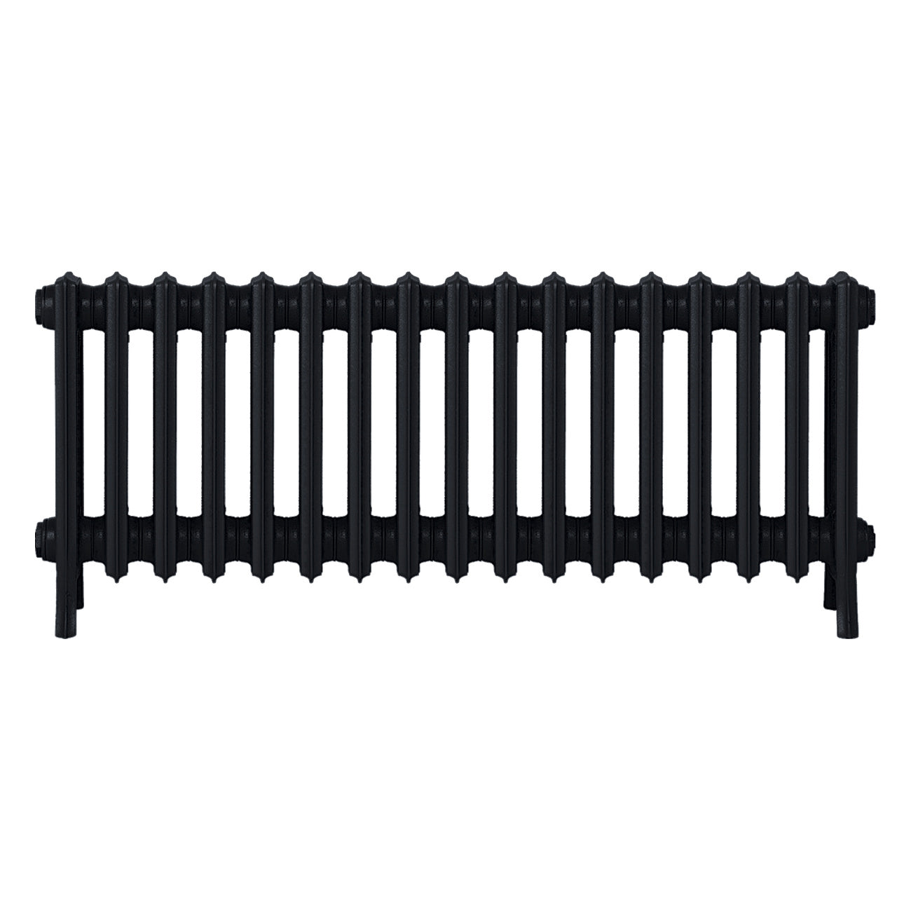 Grace - Matt Black Cast Iron Column Radiator H450mm x W1059mm 4 Column - Wall Hung