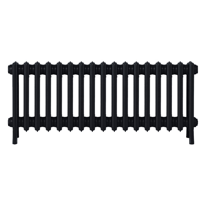 Grace - Matt Black Cast Iron Column Radiator H450mm x W1059mm 4 Column - Wall Hung