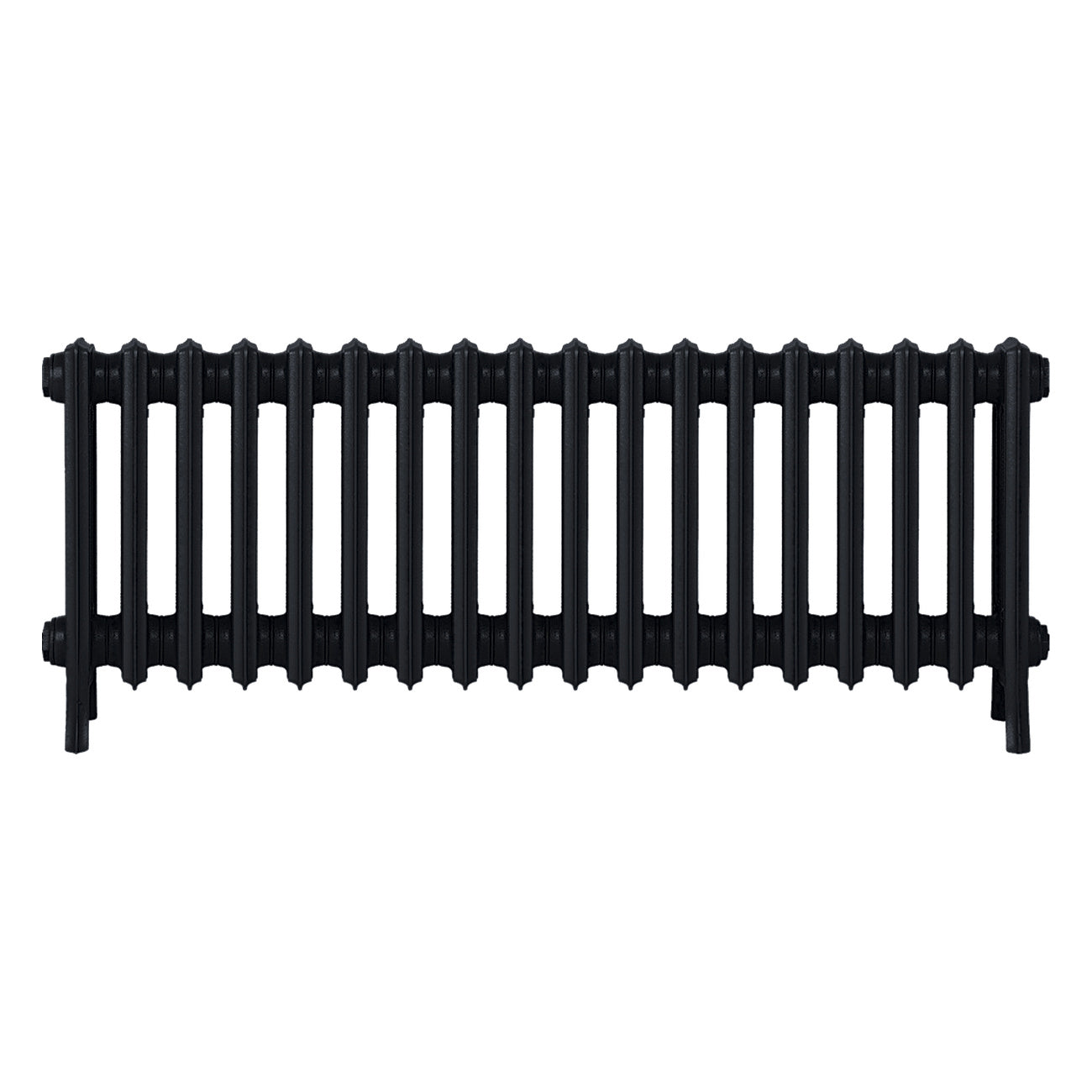 Grace - Matt Black Cast Iron Column Radiator H450mm x W1119mm 4 Column - Wall Hung