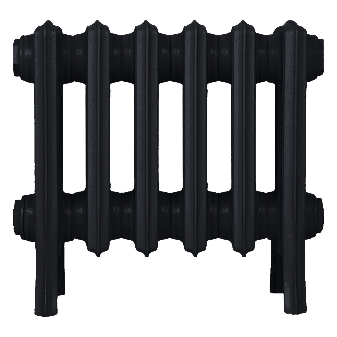 Grace - Matt Black Cast Iron Column Radiator H350mm x W393mm 4 Column - Floor Standing