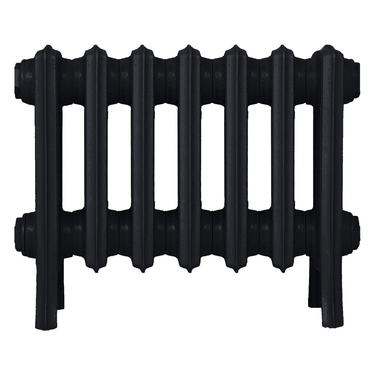 Grace - Matt Black Cast Iron Column Radiator H350mm x W454mm 4 Column - Floor Standing