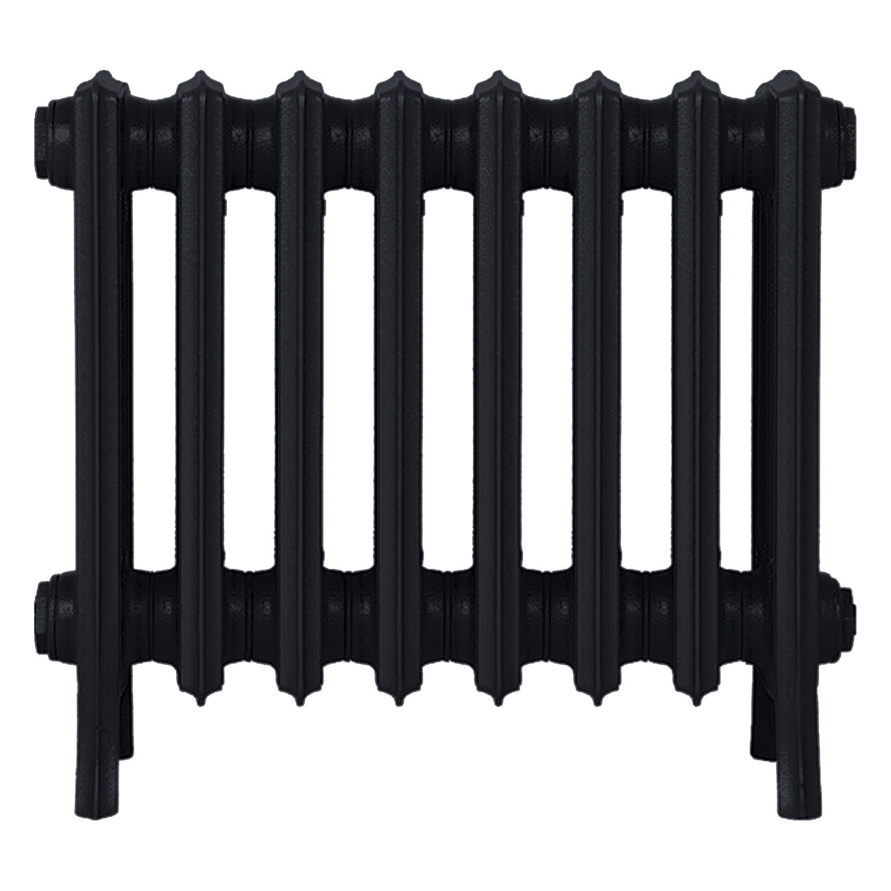 Grace - Matt Black Cast Iron Column Radiator H450mm x W514mm 4 Column - Wall Hung