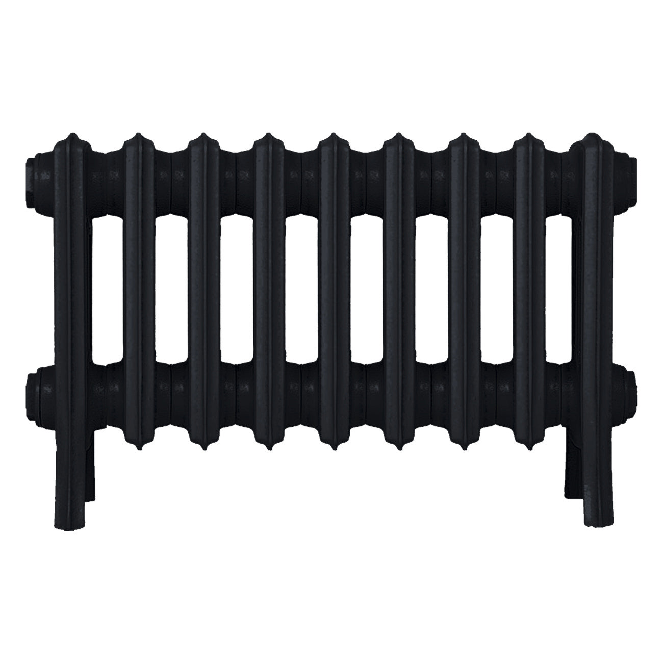 Grace - Matt Black Cast Iron Column Radiator H300mm x W575mm 4 Column - Wall Hung