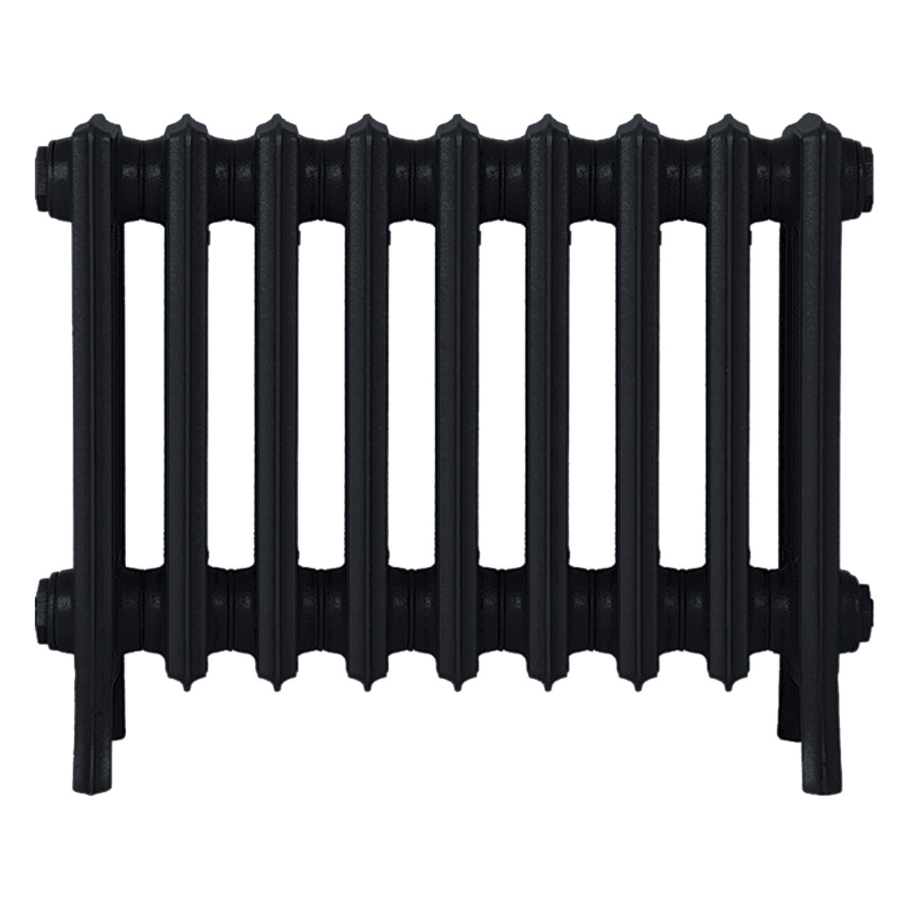 Grace - Matt Black Cast Iron Column Radiator H450mm x W575mm 4 Column - Wall Hung