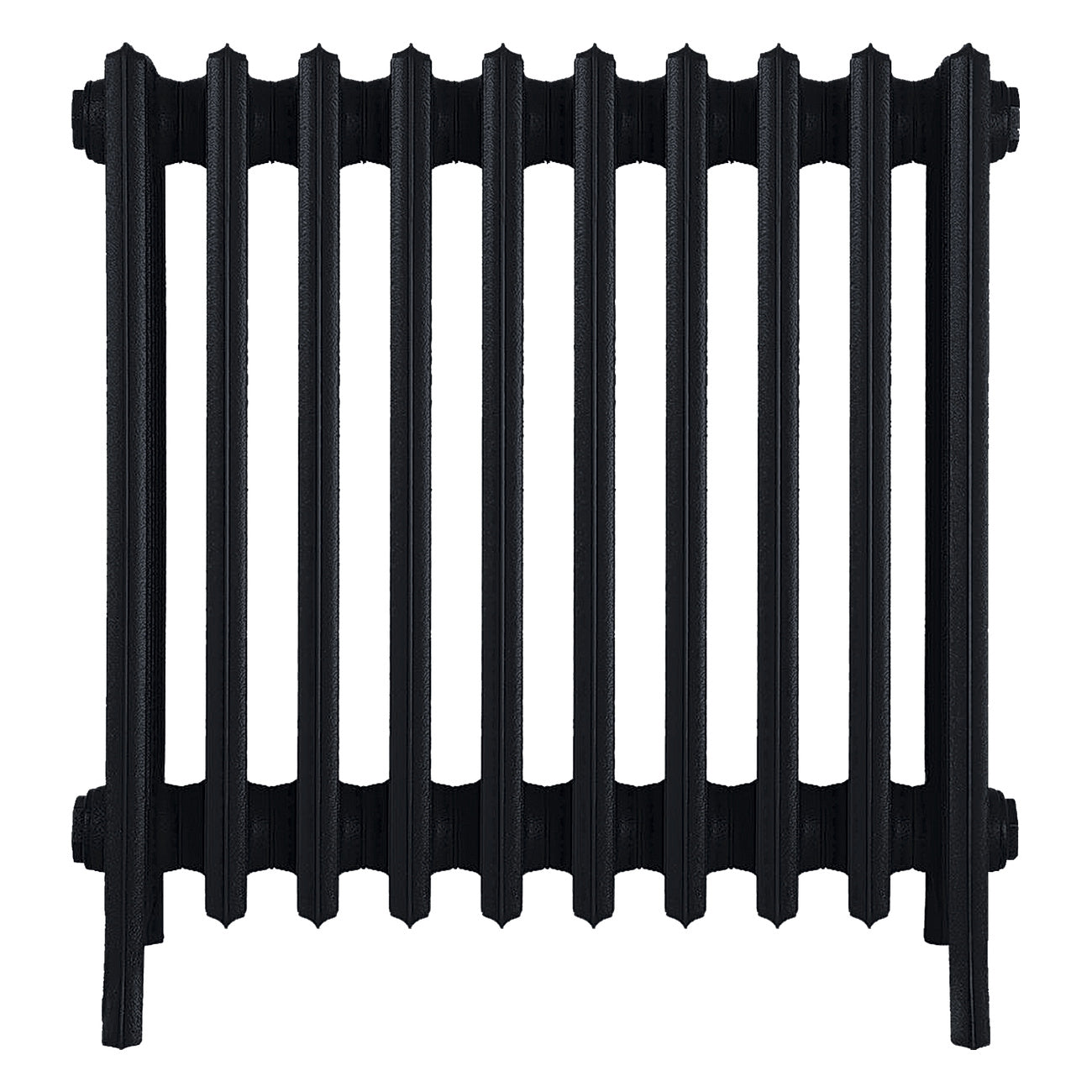 Grace - Matt Black Cast Iron Column Radiator H600mm x W635mm 6 Column - Wall Hung