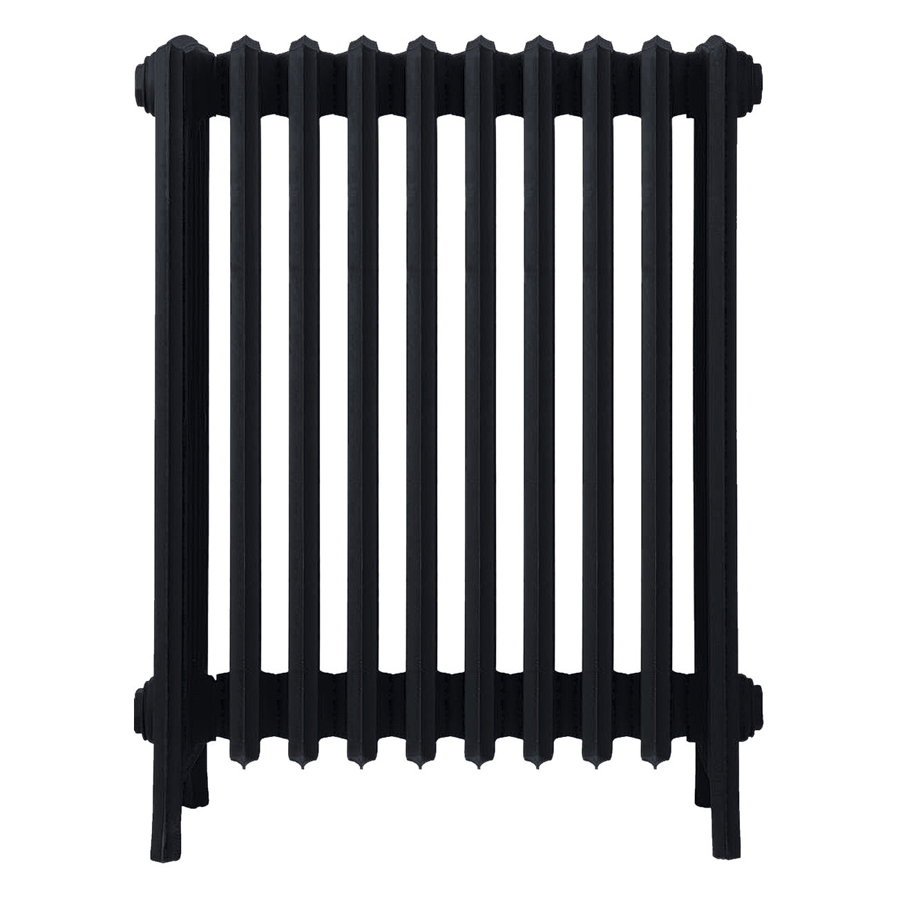 Grace - Matt Black Cast Iron Column Radiator H700mm x W635mm 6 Column - Wall Hung