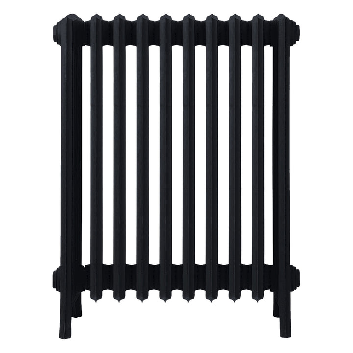 Grace - Matt Black Cast Iron Column Radiator H700mm x W635mm 6 Column - Wall Hung