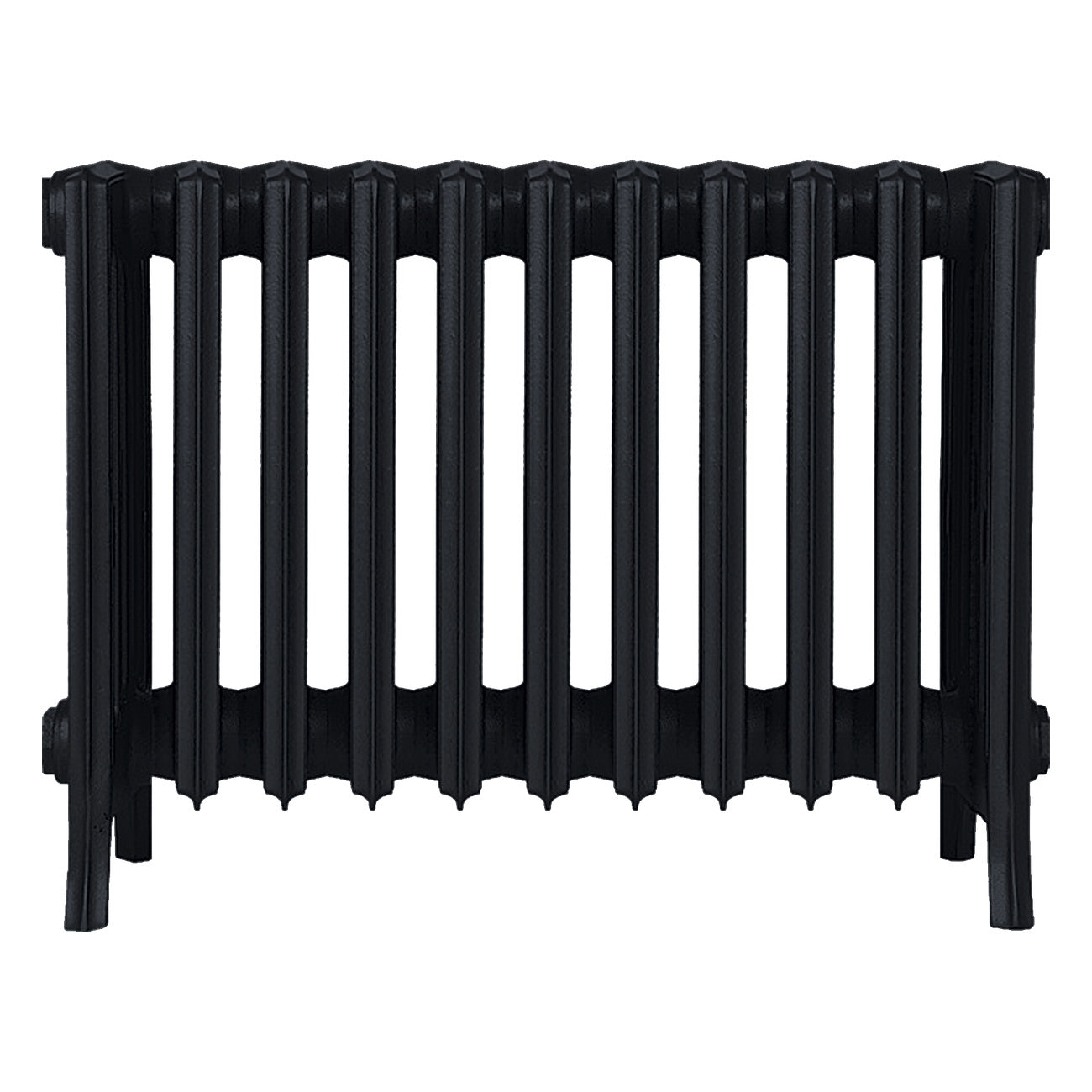 Grace - Matt Black Cast Iron Column Radiator H450mm x W696mm 6 Column - Wall Hung