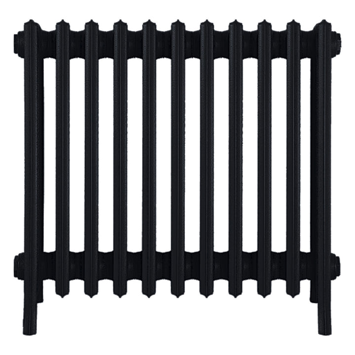 Grace - Matt Black Cast Iron Column Radiator H600mm x W696mm 6 Column - Wall Hung