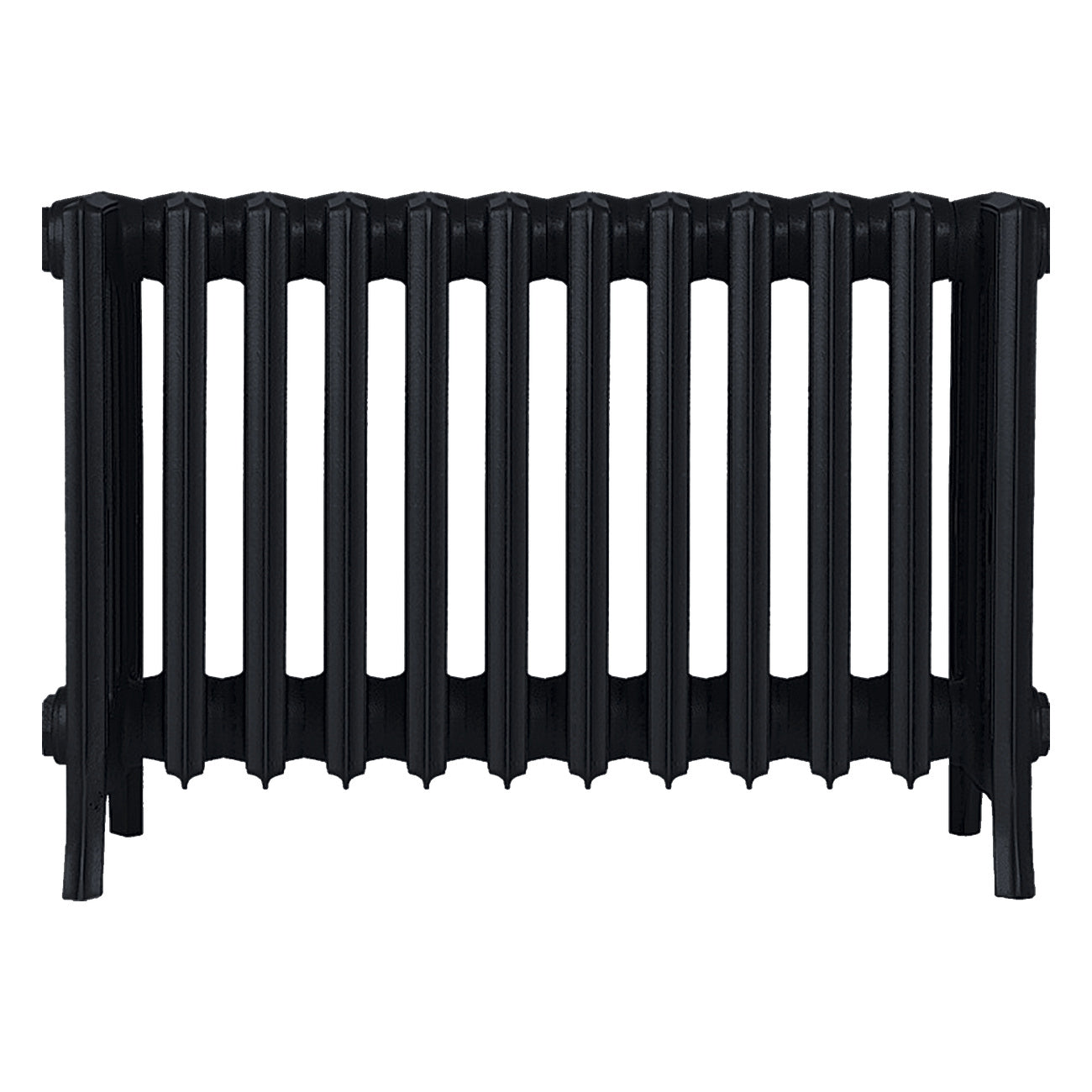 Grace - Matt Black Cast Iron Column Radiator H450mm x W756mm 6 Column - Wall Hung