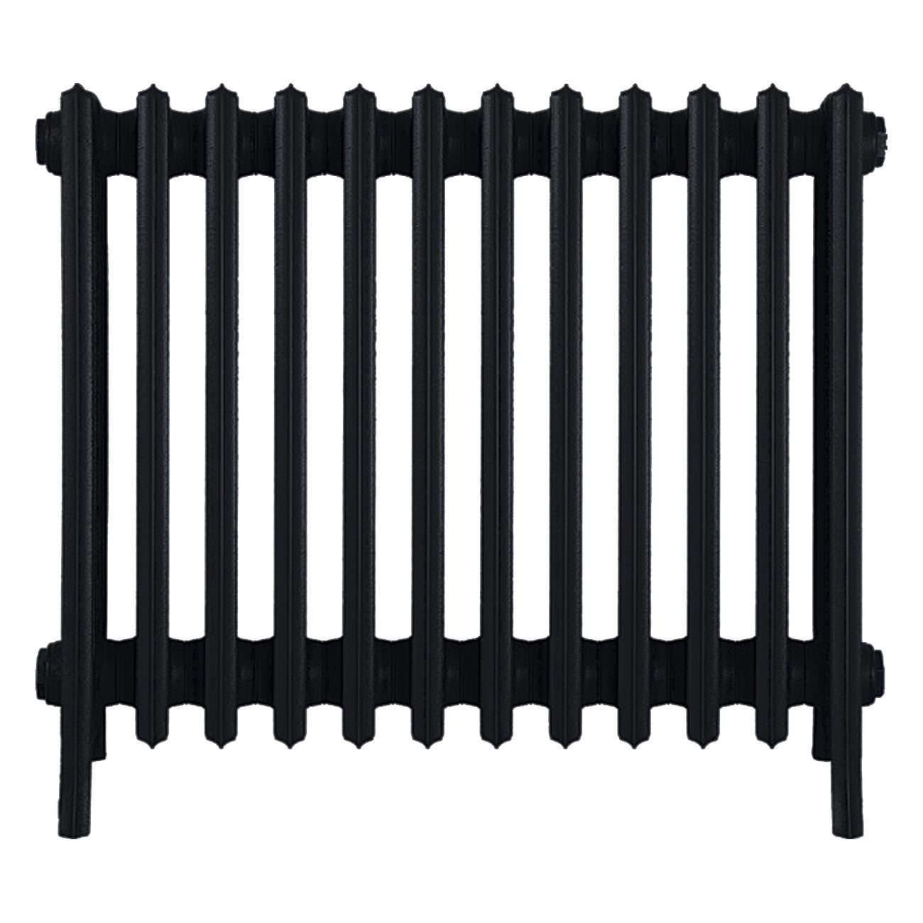 Grace - Matt Black Cast Iron Column Radiator H650mm x W756mm 6 Column - Floor Standing